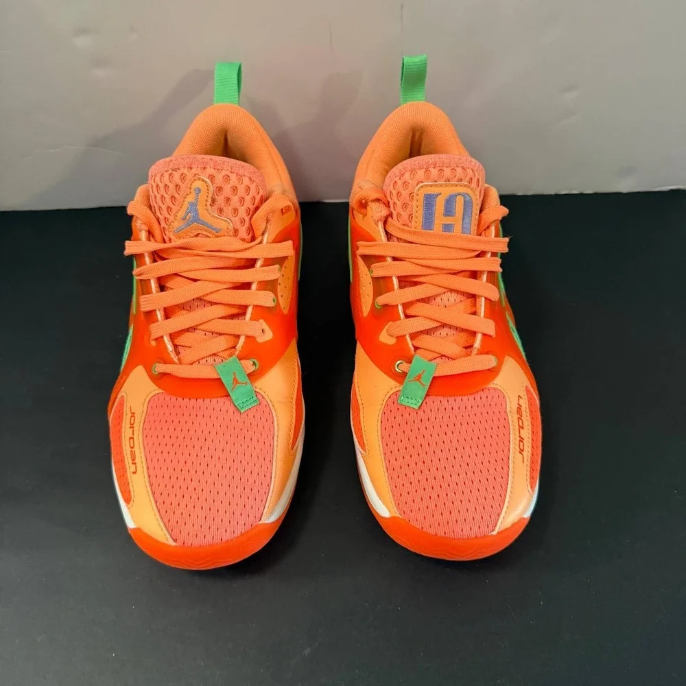 Jordan Luka 3 Motorsport Safety Orange Green Mens Basketball Shoes Size 6
